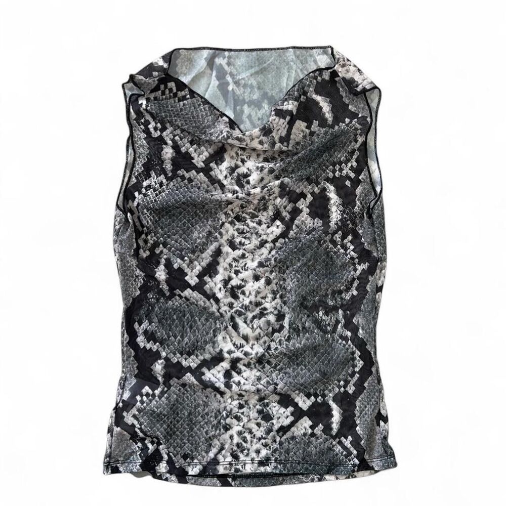 Black and White Snake Skin Tank Top Women’s Size Small